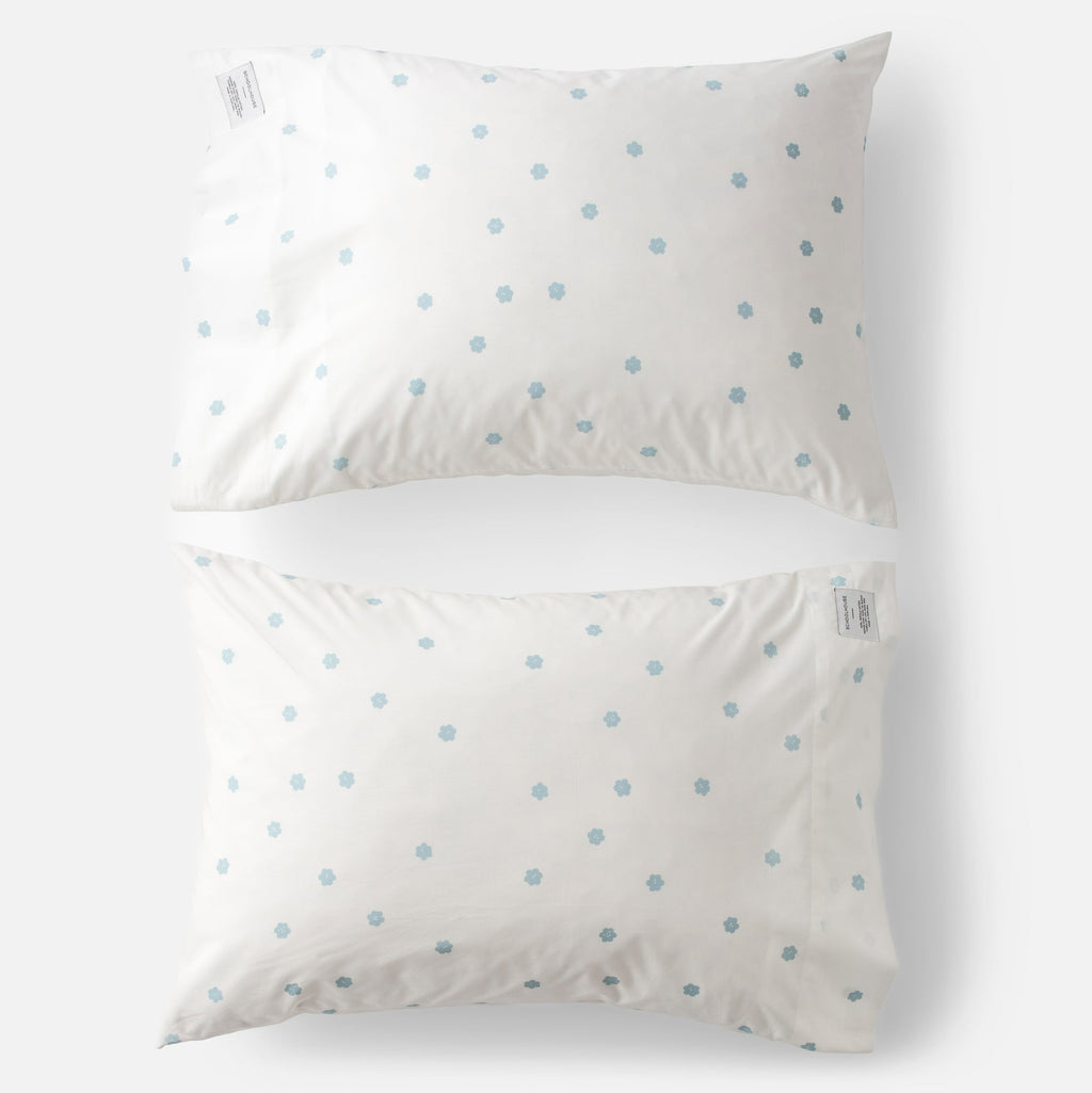 Paper Flower Pillow Cases, Set of 2::blue::main