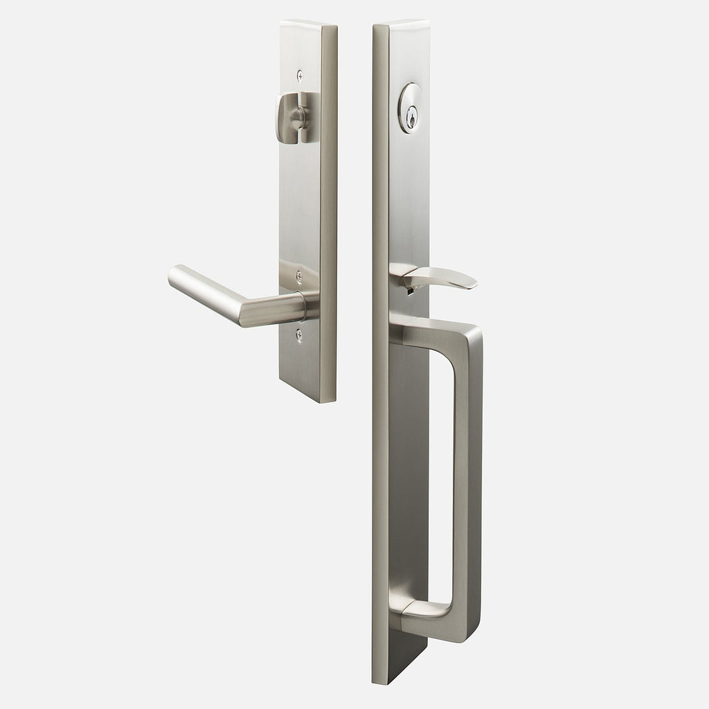 Lausanne Entrance Handleset with Otto Lever - Satin Nickel