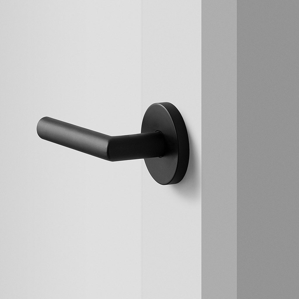 York Door Set with Otto Lever - Flat Black:hover
