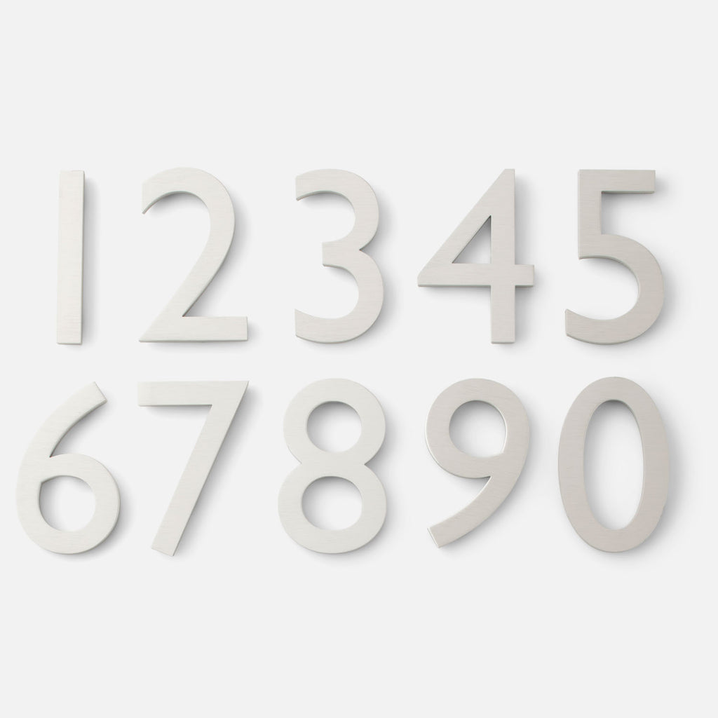 Modern House Numbers Aluminum Modern Font Number Three 