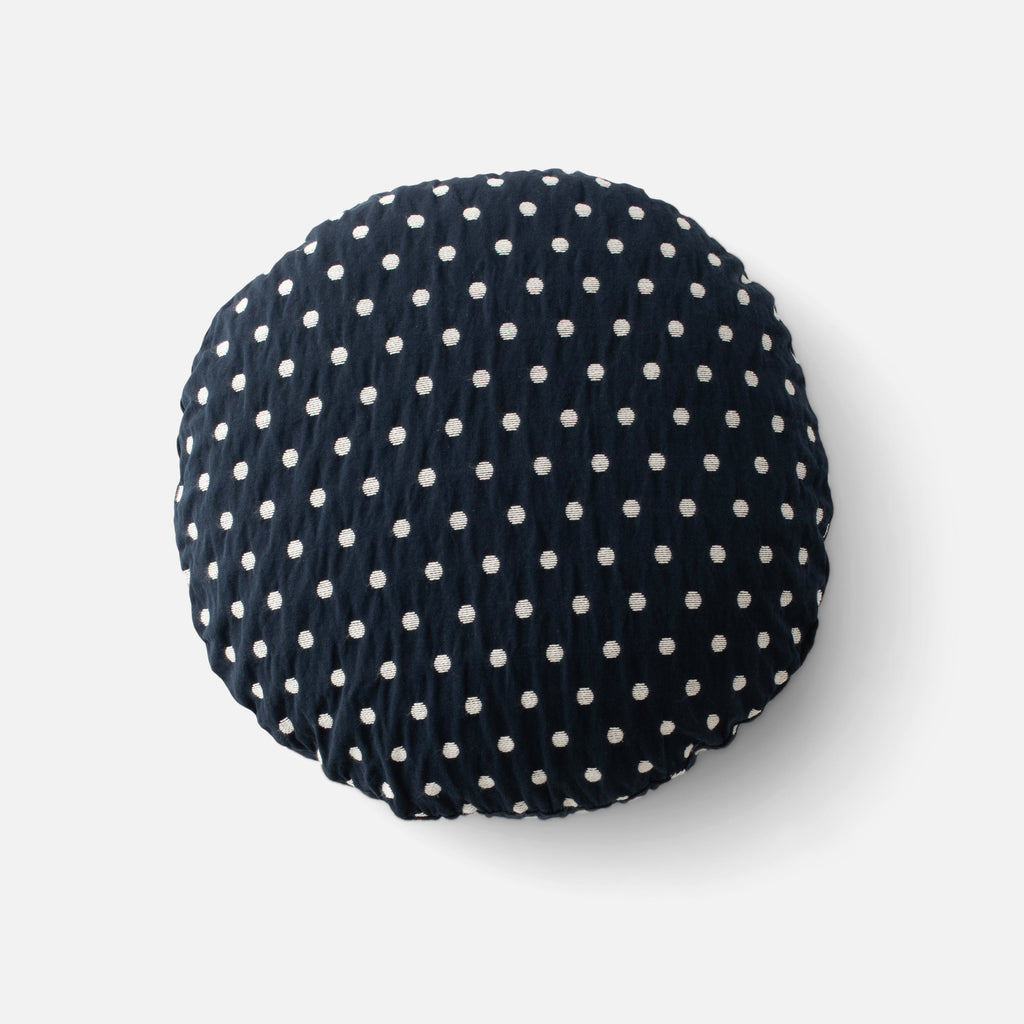 Small Polka Dot Round Bolster Pillow