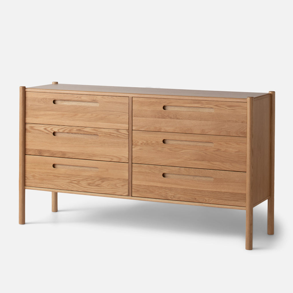 Nora Oak 6-Drawer Dresser::oak::main