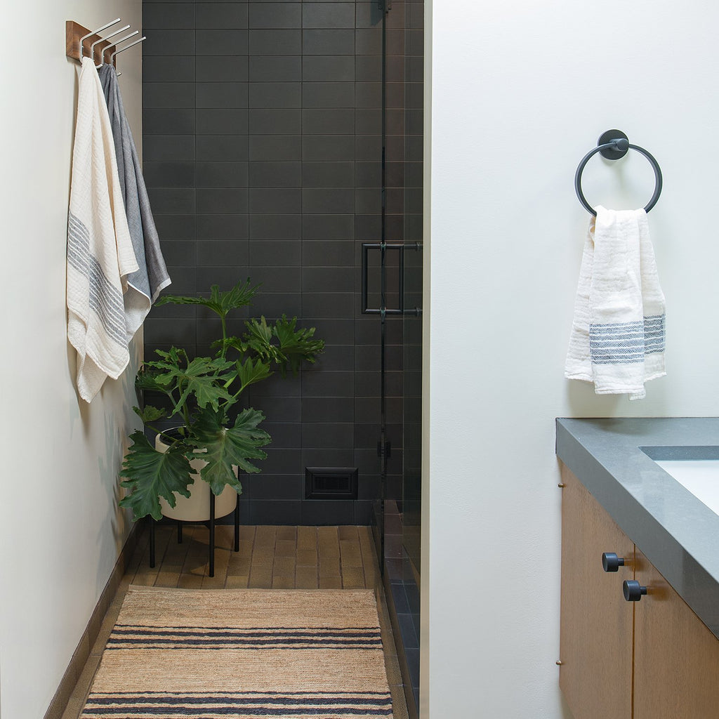 Square Edge Matte Black Bathroom Hand Towel Ring + Reviews