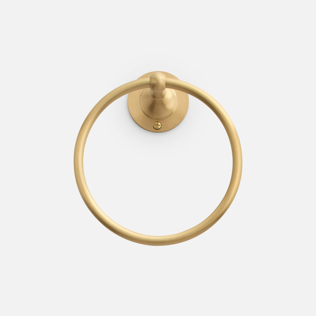 Bristol Towel Ring::Natural Brass::main