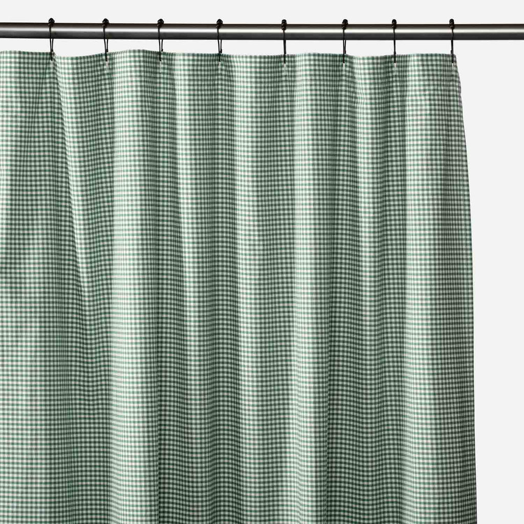 Gingham Shower Curtain::Juniper::Main