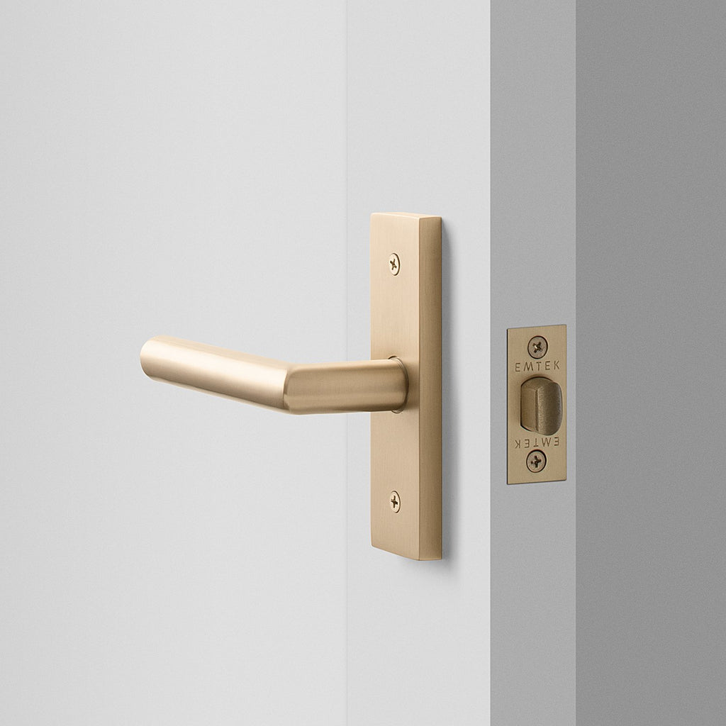 Rome Small Door Set with Otto Lever - Satin Brass