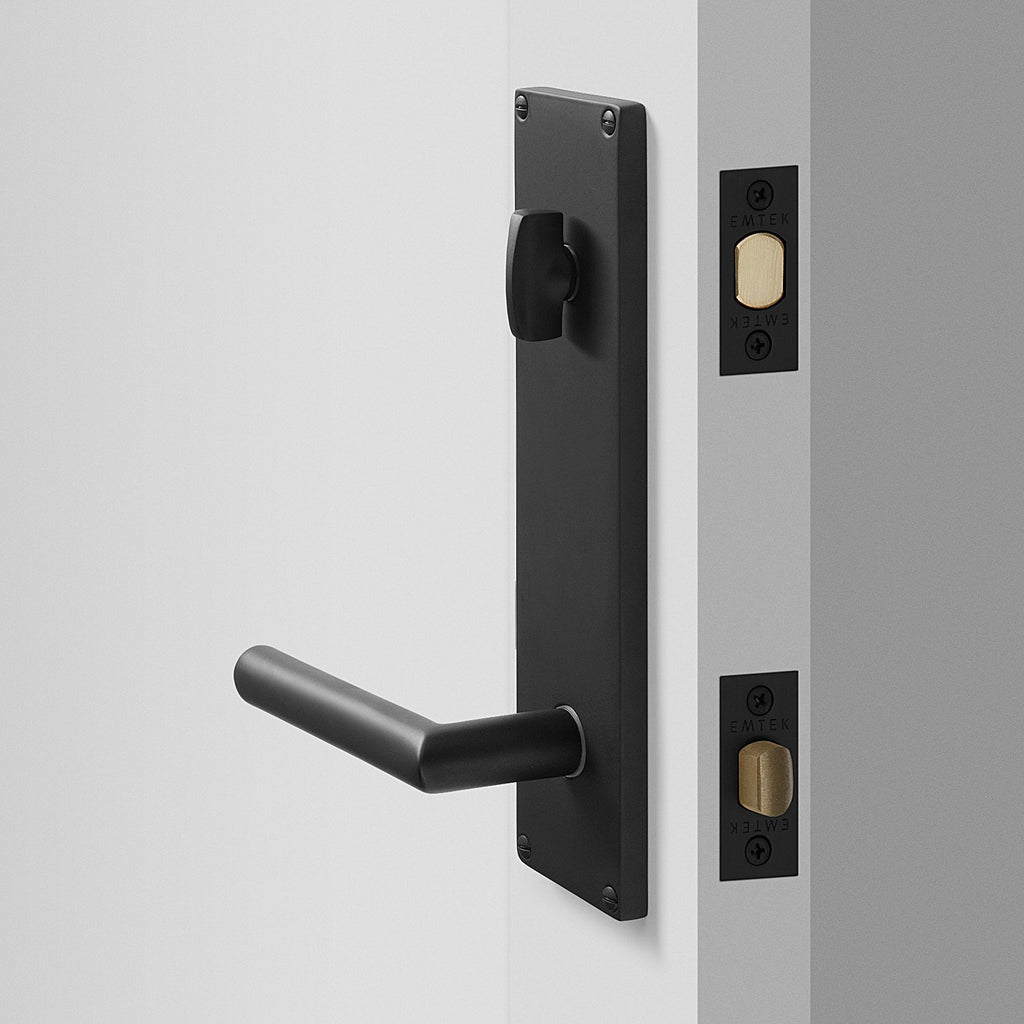 Tate Door Set with Otto Lever - Flat Black