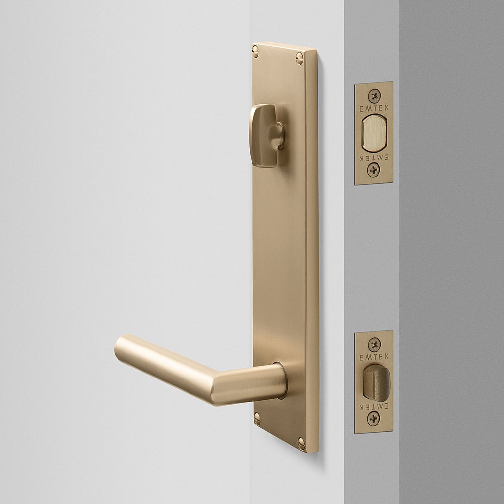 Tate Door Set with Otto Lever - Satin Brass