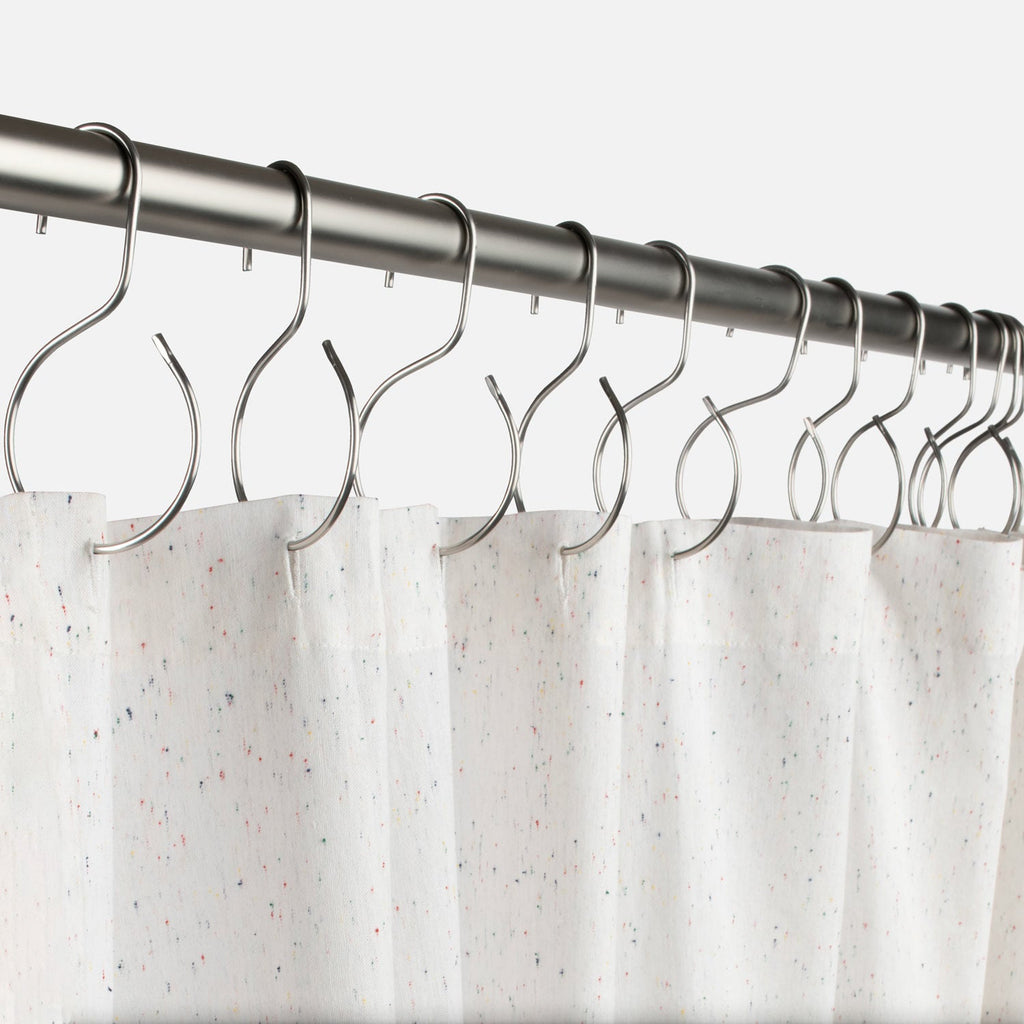 Stainless Steel Shower Curtain Hooks Set of 12, Rust UK