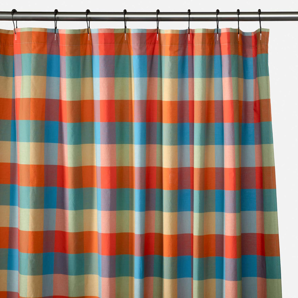 Woven Plaid Shower Curtain