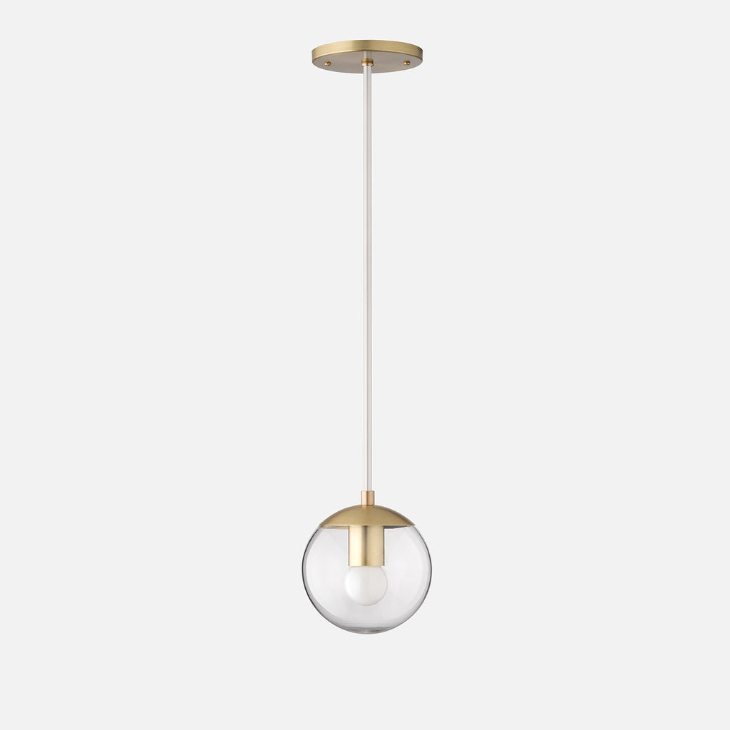 Luna Cord Pendant with 6" Shade::natural brass::main